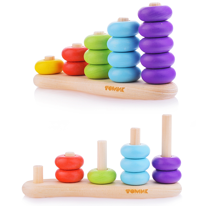 Сортер "Цветные колечки" (16 деталей)