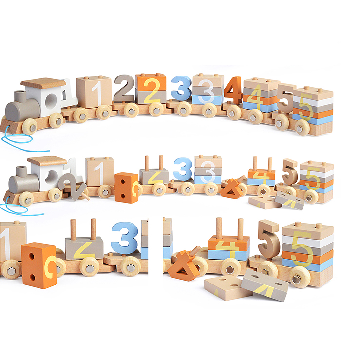 Паровозик D1824 "Изучаем цифры" в пакете