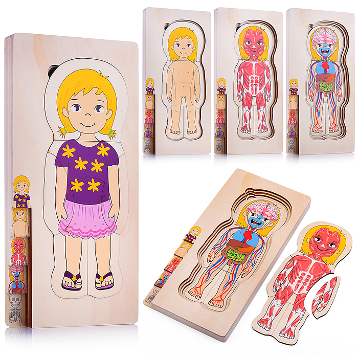 Пазл-вкладыш D2038 "Девочка"