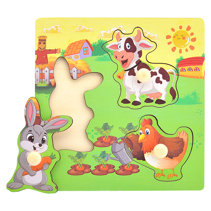 Пазл-вкладыш D2125 "Домашняя ферма"