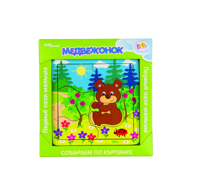 Игра из дерева "Медвежонок" (собираем по картинке) (Baby Step)
