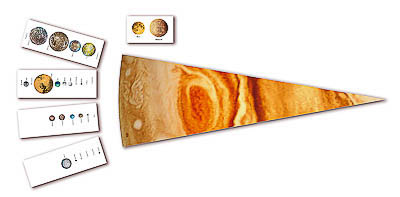 Модель-аппликация "Сравнительные размеры Солнца, планет и их спутников"